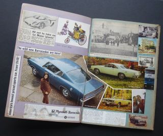 Vintage Scrapbook - Cars - Girls - And More Cars - Dated 1968 - 64 Full Pages