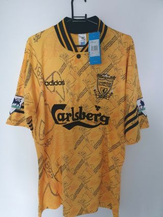 Retro / Vintage Liverpool Football Shirt 1994 - 1996 Gold/yellow Redknapp 15