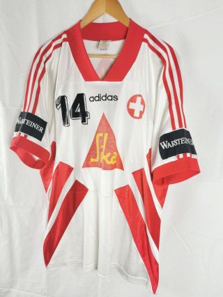 Vintage Switzerland Shirt Jersey 80s 90s Match Worn & Signed Swiss