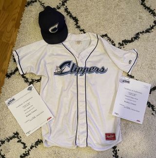 Bradley Zimmer Game Jersey And Hat,  Columbus Clipoers,  Indians,  Team Loa