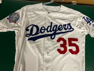 Cody Bellinger TEAM ISSUED Los Angeles Dodgers 2018 JERSEY - PATCH 3