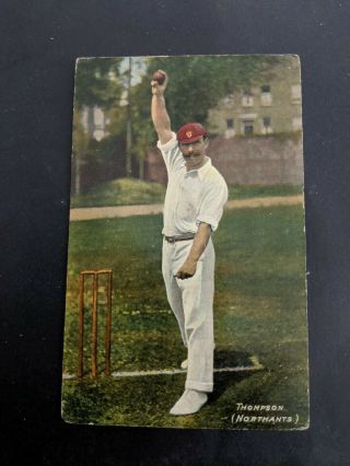 Vintage County Cricket Club Postcard 1916 George Thompson Northamptonshire