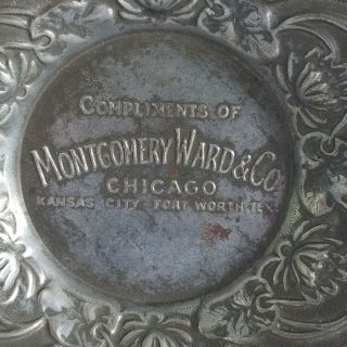 Vintage/antique Advertising Montgomery Ward Embossed Tin - Pin Tray