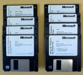 Vintage Software | Windows For Workgroups | 3.  5 Floppies X 8 | A1 Cond.  ✔️ ✔️|