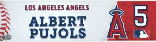 Albert Pujols Game 9/21/17 Angels Mlb Locker Name Plate 5 Vintage Mvp Hof