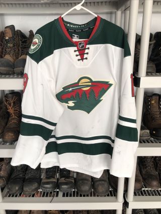 Minnesota Wild Game Worn Hockey Jersey Size 58 19 Hanzal