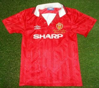 Vintage Manchester United Home Shirt 1993 - 1994 (lb)