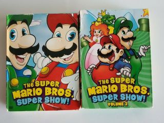 2 - The Mario Bros.  Show & Volume 2 Vintage Box Set Of 4 Dvds Euc