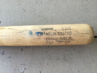 Starlin Castro Game Chicago Cubs Bat.  Uncracked.  Louisville Slugger S318 Mlb