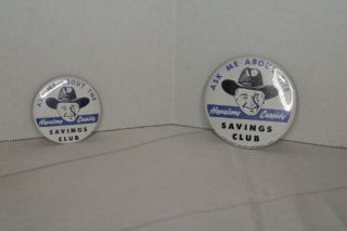 2 Vintage Hopalong Cassidy Savings Club Pins