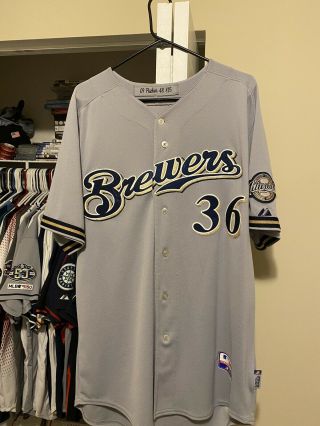 2009 Brad Fischer Game Used/issued Milwaukee Brewers Jersey