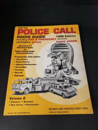 Vintage Radio Shack Police Call Radio Guide 1992 Volume 2 Pa Ny Del Maryland