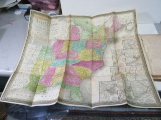 1836 Gazetteer Of The United States With Mitchel Folding Map