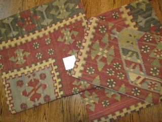 Pottery Barn Vintage Wool Kilim Pillow Covers,  Set Of Two 20 " X20 ",  One 12 " X16 "