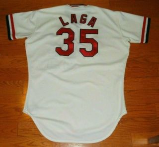 St.  Louis Cardinals Mike Laga Game Worn 1987 Home Jersey (tigers Giants)