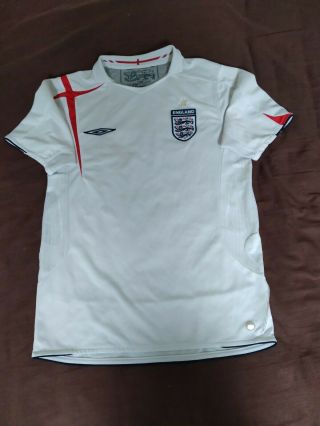 Vintage Umbro England Home Football Shirt 2005 2006 2007 Size S 19 J Cole