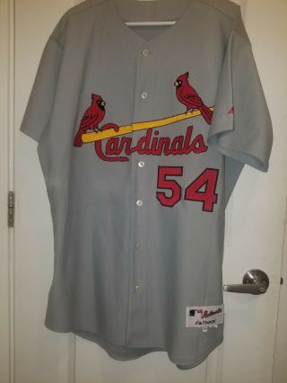 2004 Game Worn Issue Majestic St.  Louis Cardinals Pearce Jersey Size 50 Ws Year