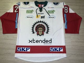 Frölunda Hc Sweden Game Worn Issued Ice Hockey Jersey Bauer Xl 28 SundstrÖm