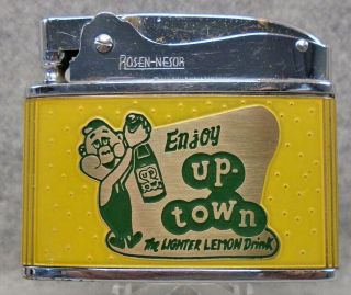 Vintage Up - Town Lemon Drink flat advertising lighter DOUBLE SIDED GRAPHICS RARE 2