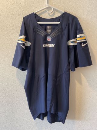Authentic Team Issued Los Angeles Chargers Jersey With Quarterback Sleeves Sz 50
