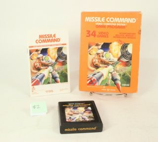 Vintage Boxed Atari 2600 Game Missile Command &