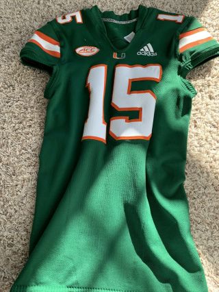 Miami Hurricanes Game Jersey Greg Rousseau Size Large