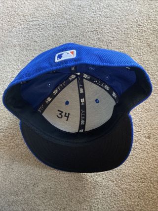 Noah Syndergaard 2015 Game Worn NY Mets Hat - World Series Game 1 - MLB Hologram 3