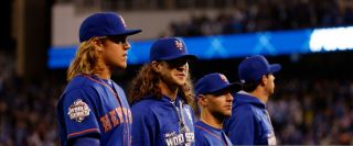Noah Syndergaard 2015 Game Worn NY Mets Hat - World Series Game 1 - MLB Hologram 5