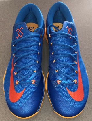 Kevin Durant Game Issued Nike Kd 6 Elite 2014 Promo Sample Thunder Nba Shoes 18