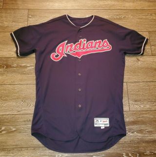 2017 Trevor Bauer Cleveland Indians Game Spring Training Jersey Chief Wahoo 2