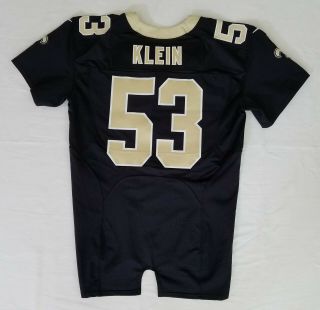 53 A.  J.  Klein Of Orleans Saints Nfl Equipment Room Team Issued Jersey