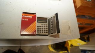 Vintage Casio Sl - 801 Solarcell Electronic Calculator With Case & Box