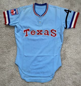 1977 Texas Rangers Game Worn Jersey Roger Moret Vintage Mlb