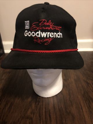 Vintage Dale Earnhardt Sr 3 Goodwrench Racing Snapback Cap Hat Gm Rope Band Hat