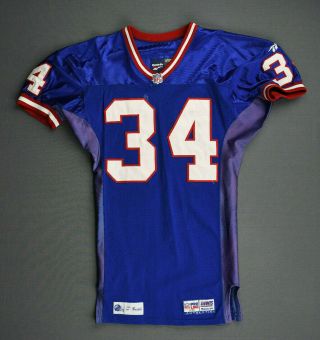 1998 Brandon Sanders York Giants Game Worn Jersey Size 44 Arizona
