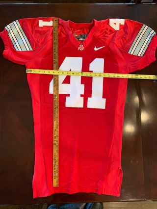 Ohio State BUCKEYES 41 Red Game Worn (?) Jersey Size 50 Nike football authentic 3