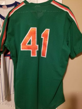 Tom Seaver 1990 Mets Game Worn 41 Green St.  Patrick ' s Day Jersey 2