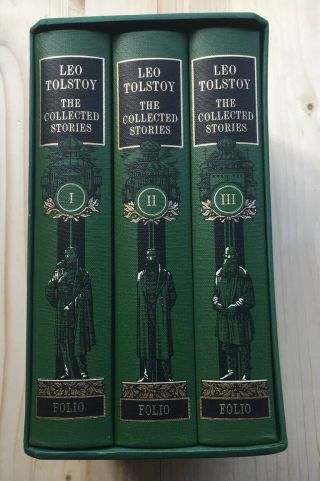 Leo Tolstoy The Collected Stories 3 - Volume Set The Folio Society W/slipcase Vf