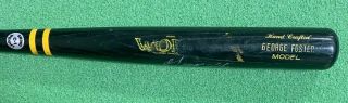Circa 1984 George Foster York Mets Game - & Autographed Bat