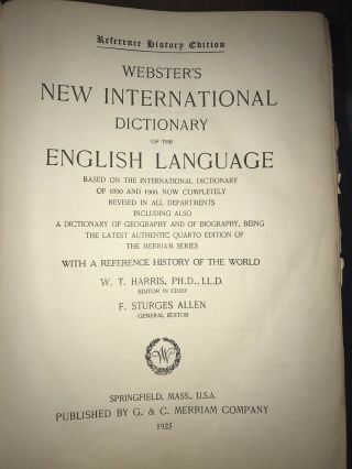 Webster ' s International Dictionary of the English Language.  1923 Leather. 3