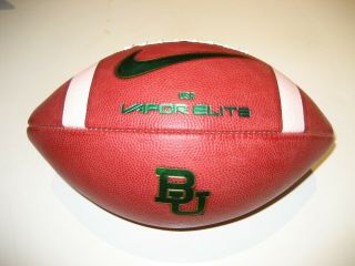 2019 Baylor Bears GAME BALL Nike Vapor Elite Football - UNIVERSITY - Texas 4
