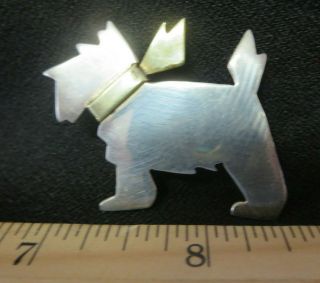 VINTAGE Sterling Silver Scotty Dog MEXICO Taxco Pin Brooch FREESHIP 3