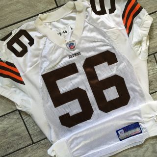 2002 Reebok Nfl Jersey Marquis Smith Cleveland Browns Game Worn Repairs