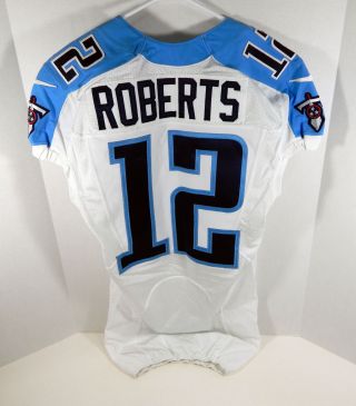 2012 Tennessee Titans Ben Roberts 12 Game Issued White Jersey