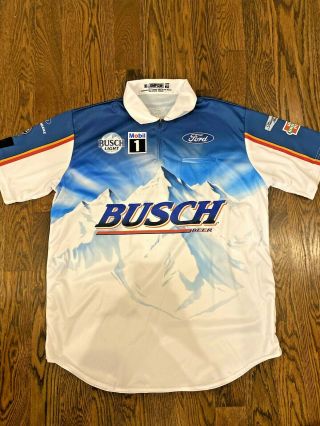 Xl Kevin Harvick 2020 Busch Darlington Throwback Pit Crew Shirt Team Issued Win