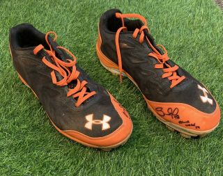 Pablo Sandoval San Francisco Giants Game Cleats 2014 Mlb Auth Signed