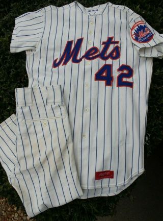1975 York Mets Ron Hodges Game Worn Home Jersey Photomatched Matching P