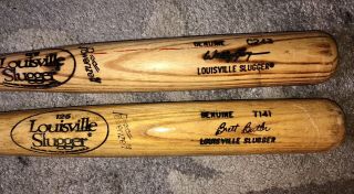 Brett Butler Game Bat.  Indians,  Braves,  Giants,  Mets,  Dodgers