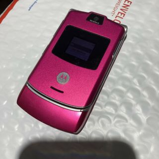 Motorola Razr V3 Pink T - Mobile Phone Good Shape Vintage Basic Flip 2g