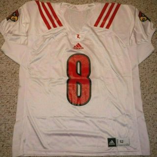 Louisville Cardinals Authentic Football Jersey 8 Lamar Jackson Jersey Size 52